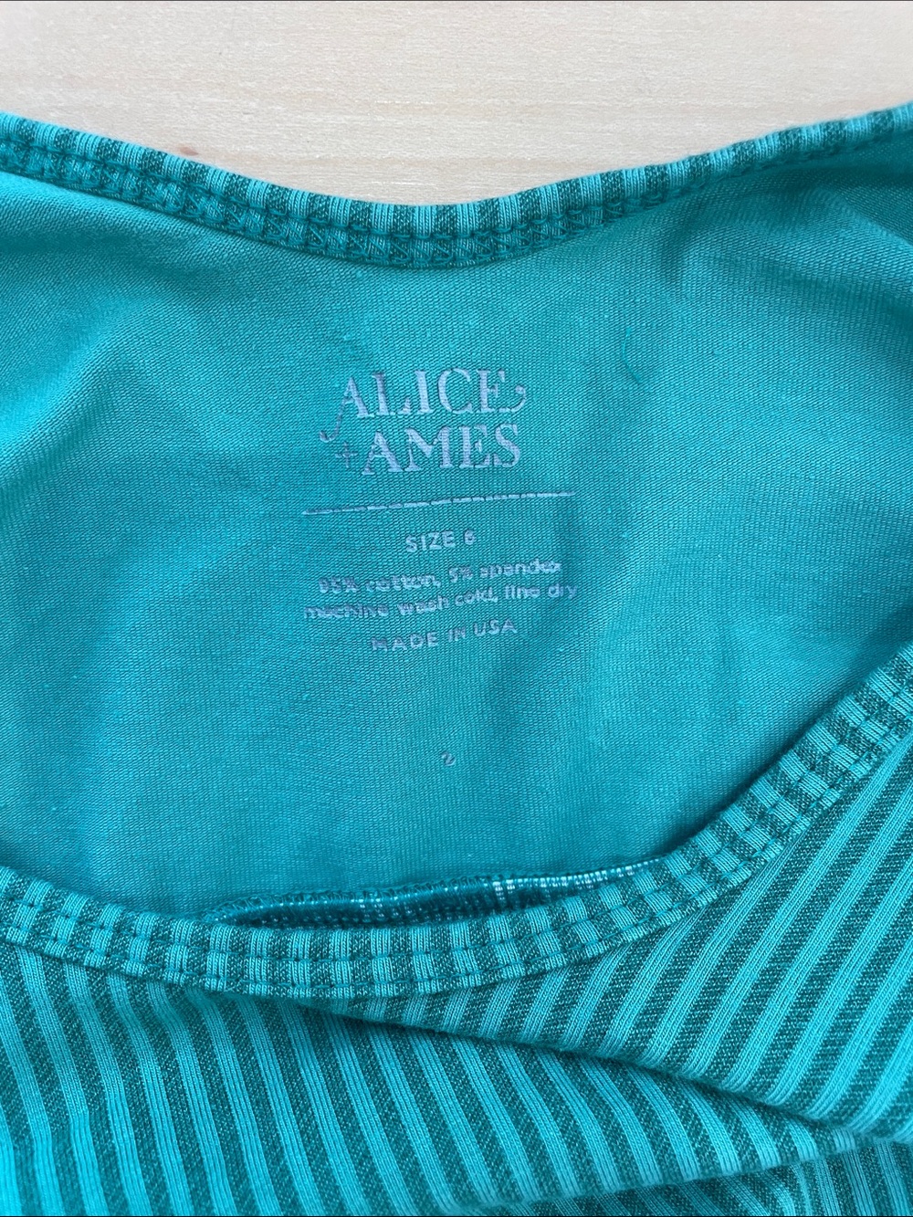 Alice + Ames Teal Striped dress